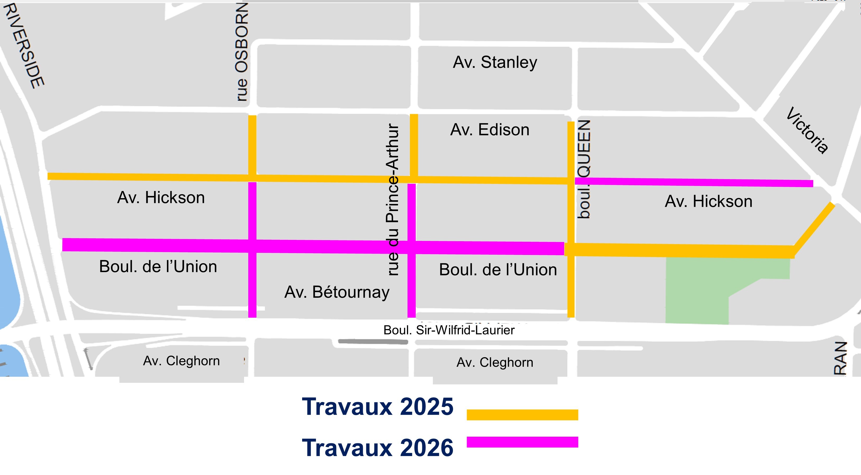 Plan des phases des travaux