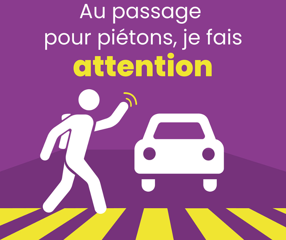 Passage pietons fais attention campagne SPAL